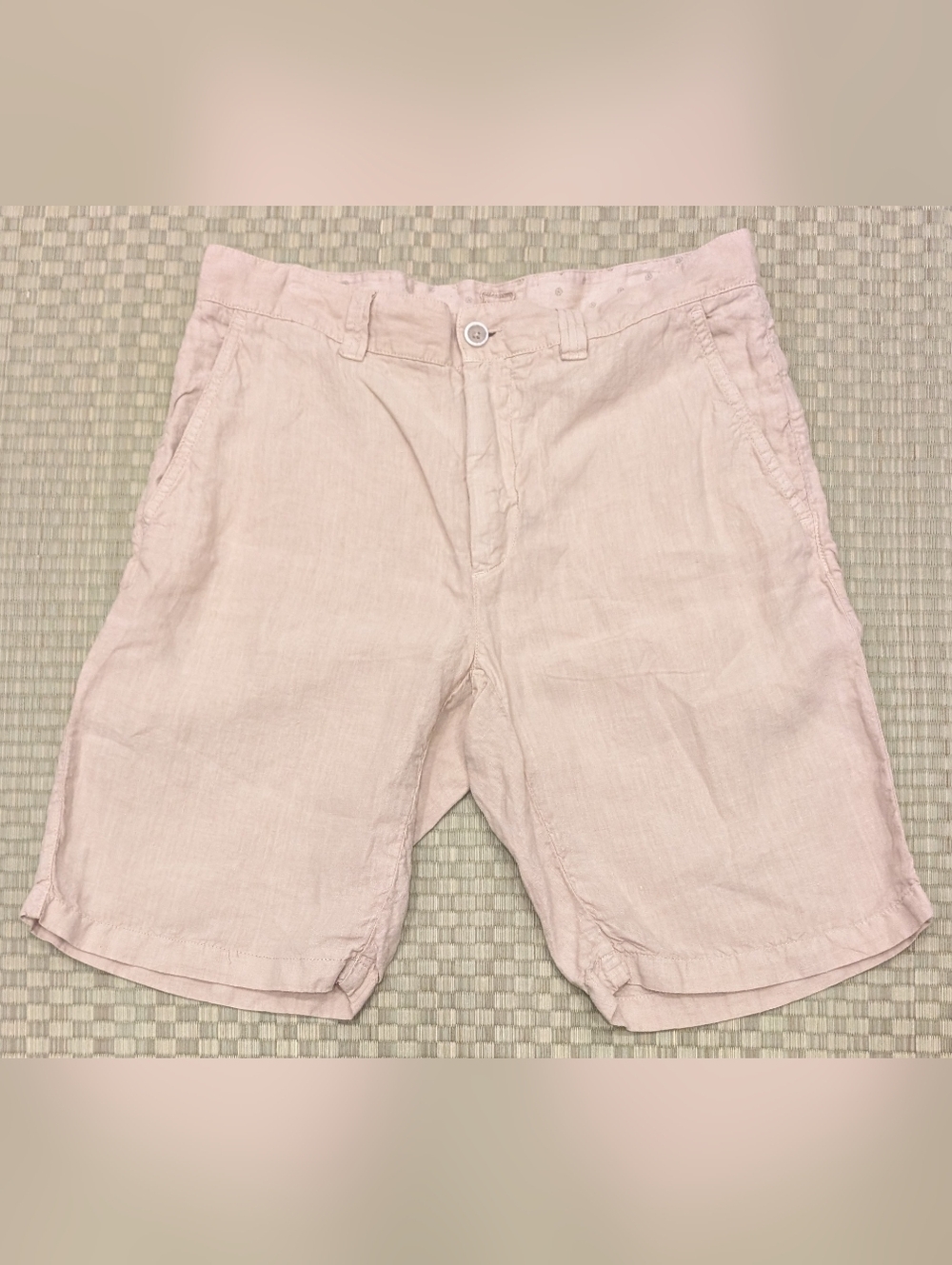 120% Lino Linen Shorts Beige Men's Size IT 48 (US 32) Made in Italy